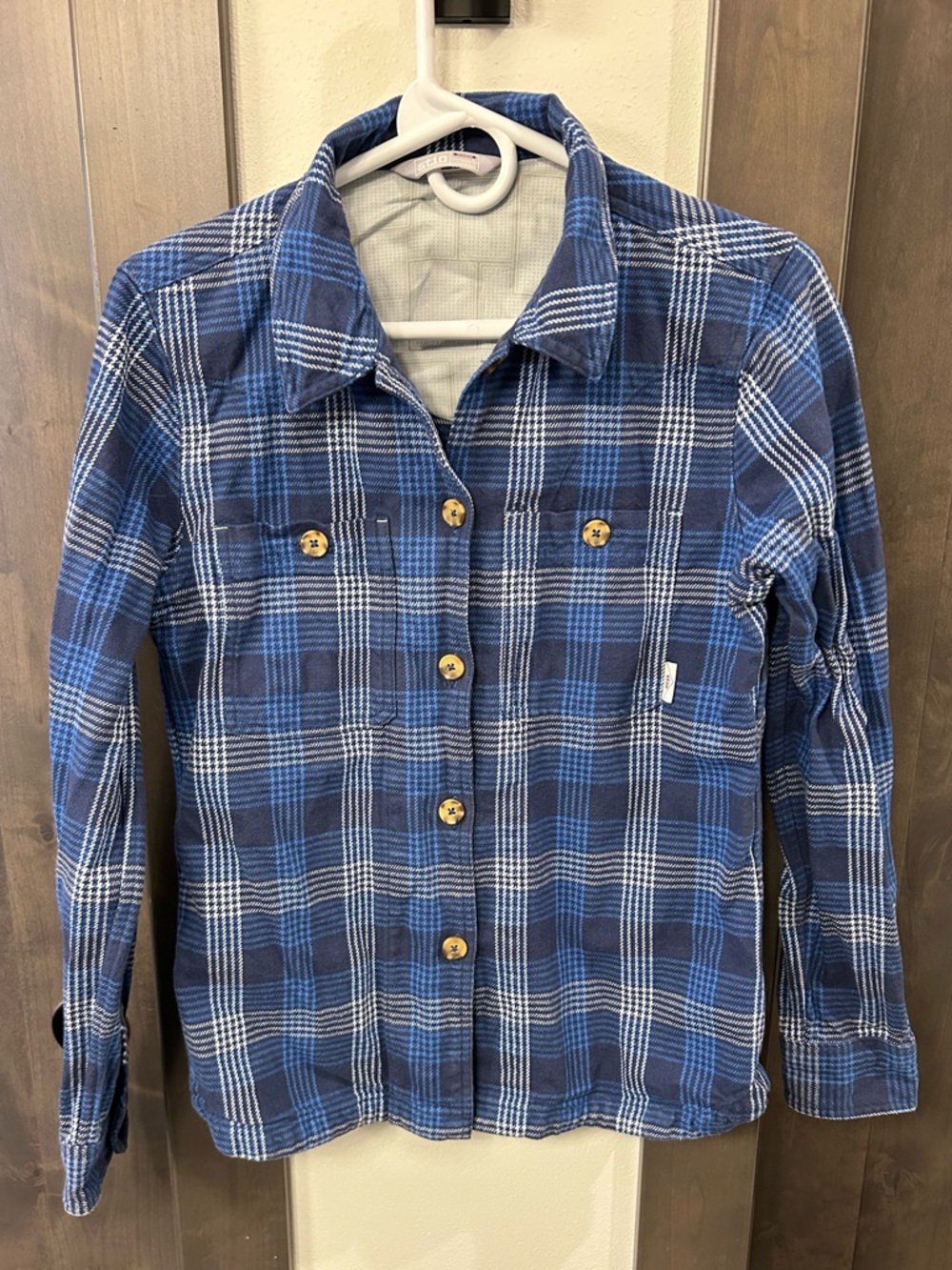 Stio flannel hutkeepers  shirt jacket size medium, EUC